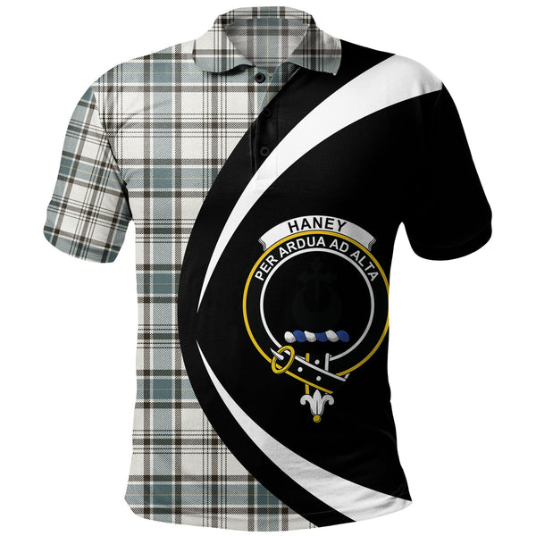 Haney Weathered Clan Badge Tartan Polo Shirt Circle Style Personalized