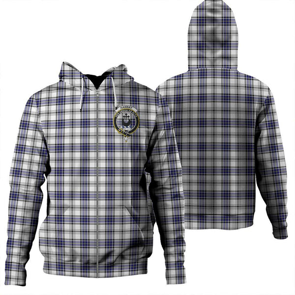 Hannay Modern Tartan Classic Crest Zipper Hoodie