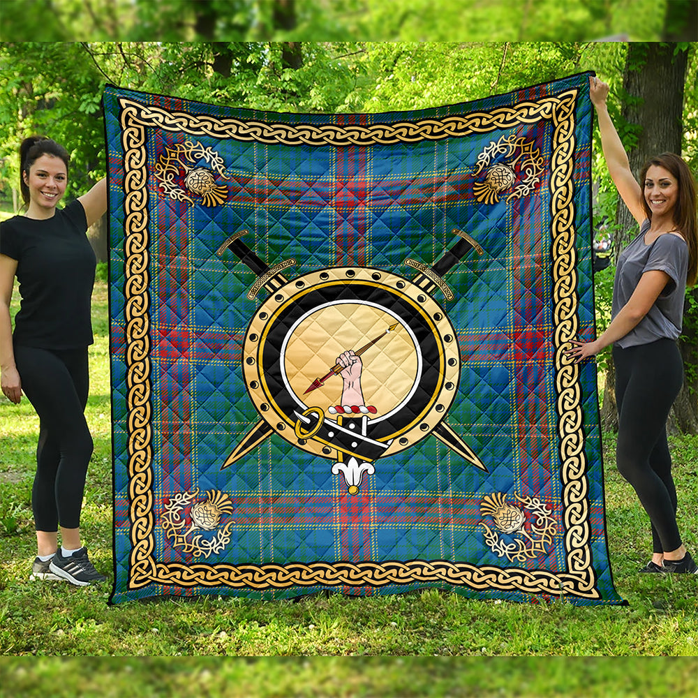 Hart Ancient Clan Badge Tartan Premium Quilt Celtic Shield