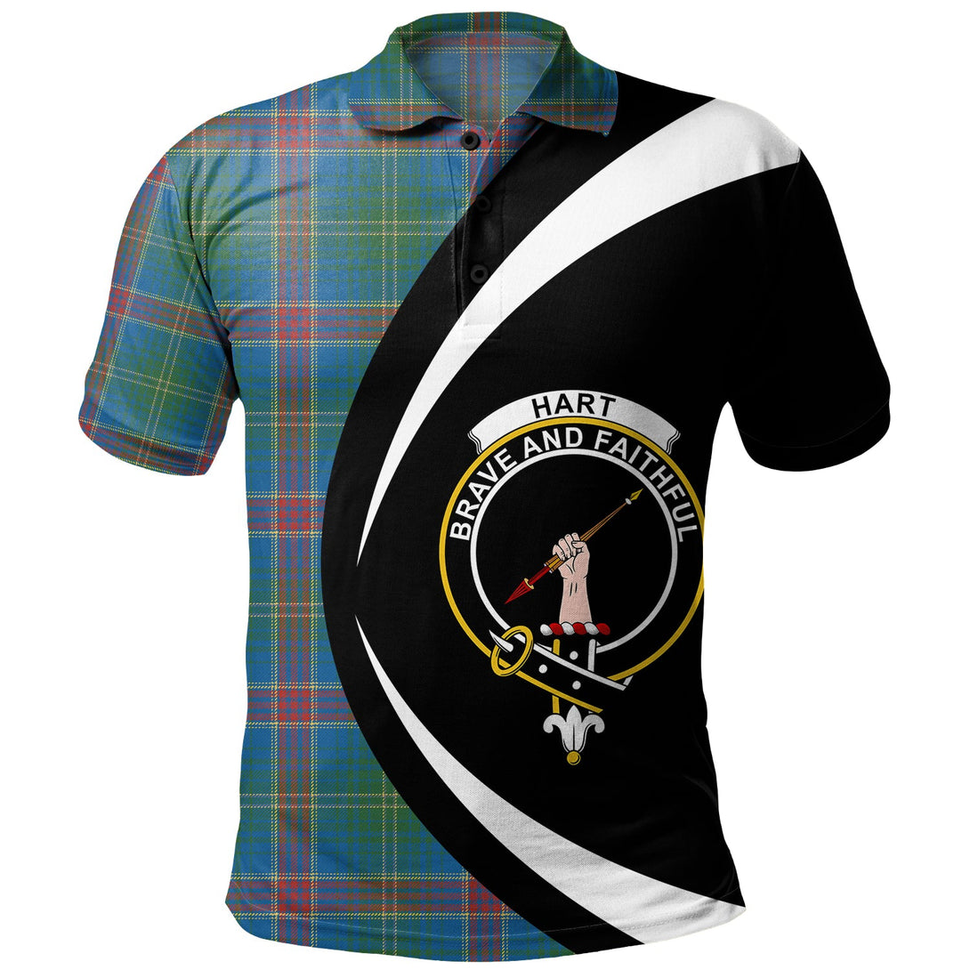 Hart Ancient Clan Badge Tartan Polo Shirt Circle Style Personalized