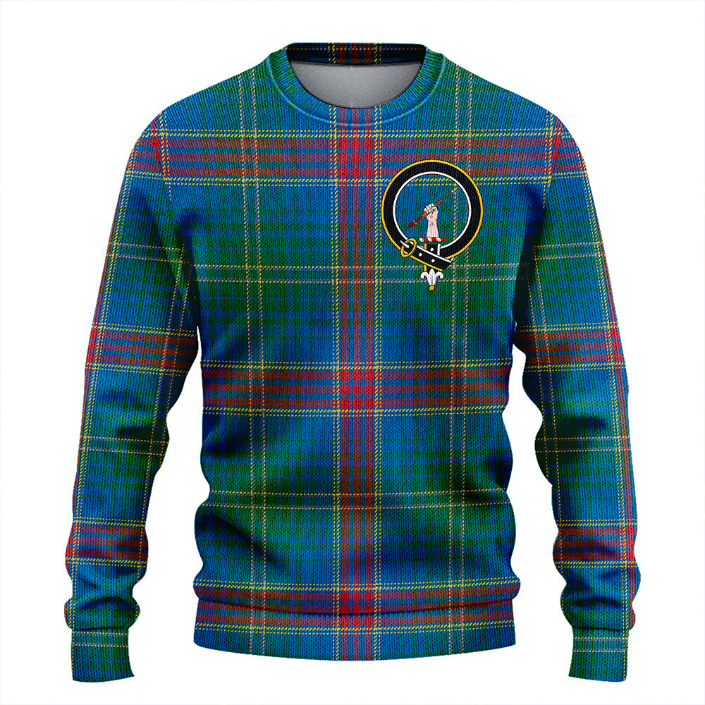 Hart Ancient Clan Badge Tartan Knitted Sweater