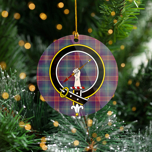 Hart Weathered Clan Badge Tartan Plastic Christmas Ornaments