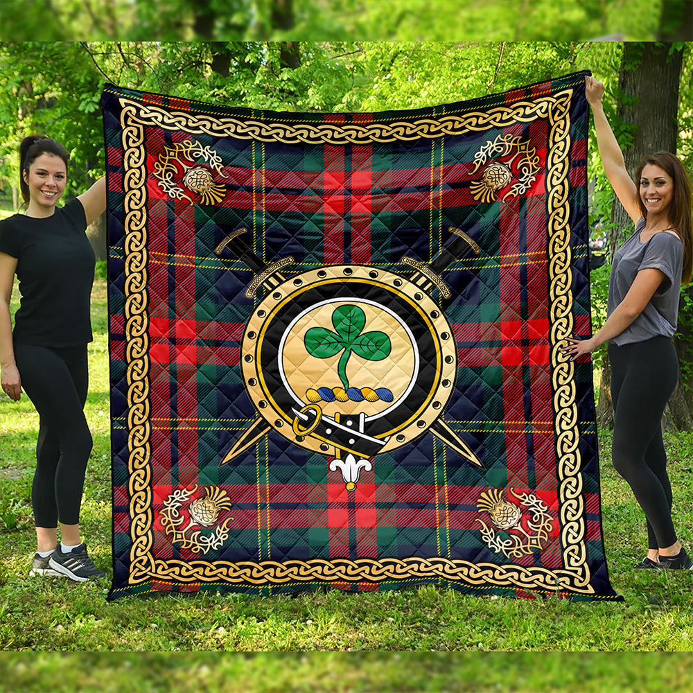 Harvey Modern Clan Badge Tartan Premium Quilt Celtic Shield