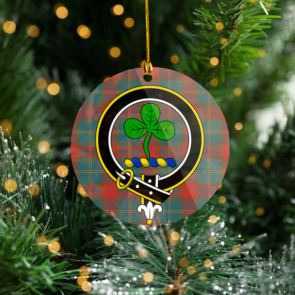 Harvey Weathered Clan Badge Tartan Plastic Christmas Ornaments