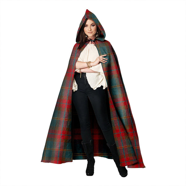 Harvey Weathered Clan Badge Tartan Hooded Cloak