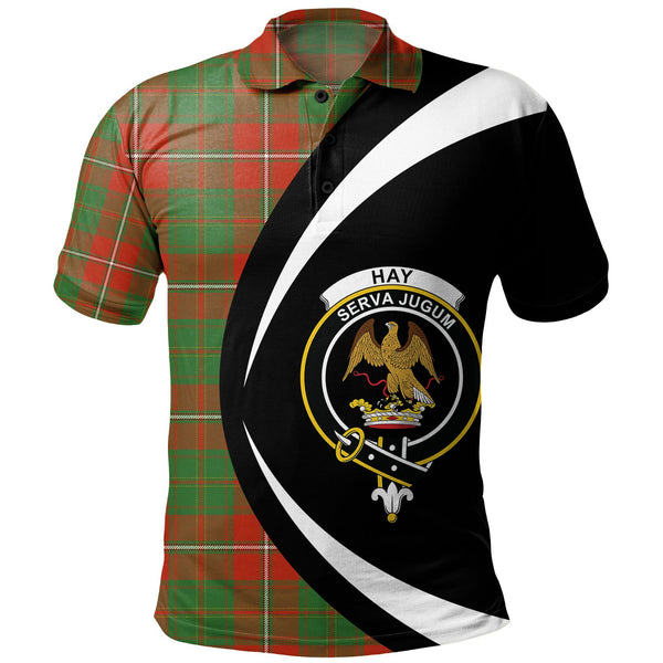 Hay Ancient Clan Badge Tartan Polo Shirt Circle Style Personalized