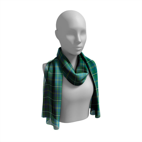 Hay Hunting Modern Tartan Classic Silk Habotai Long Scarf