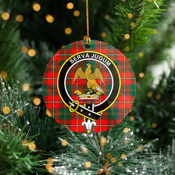 Hay Modern Clan Badge Tartan Plastic Christmas Ornaments