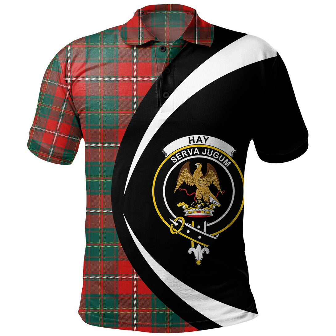 Hay Modern Clan Badge Tartan Polo Shirt Circle Style Personalized