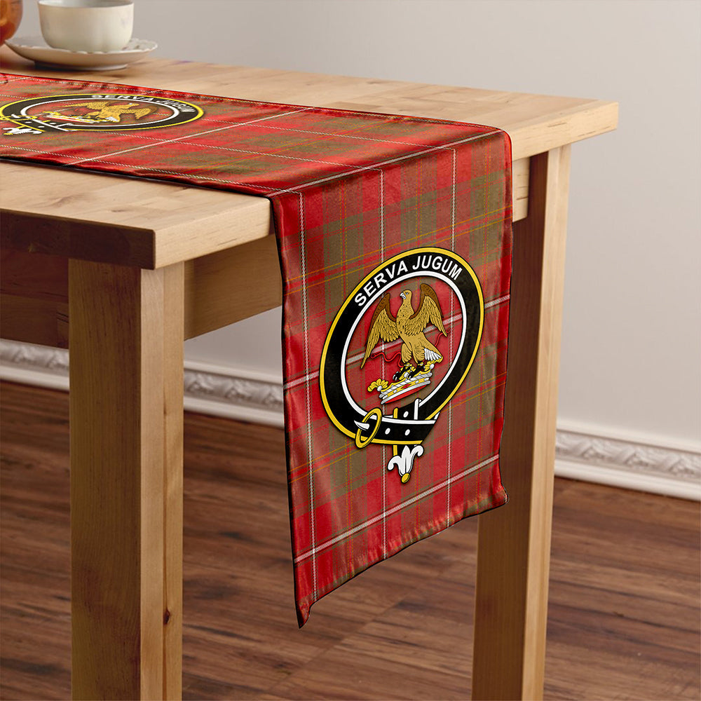 Hay Weathered Clan Badge Tartan Table Runner