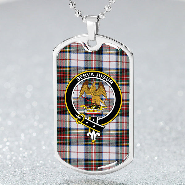 Hay #2 Modern Clan Badge Classic Tartan Dog Tag Necklace