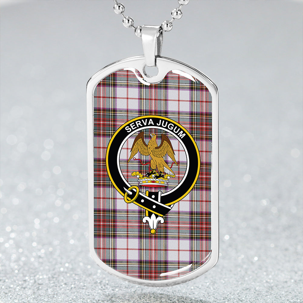 Hay #2 Weathered Clan Badge Classic Tartan Dog Tag Necklace