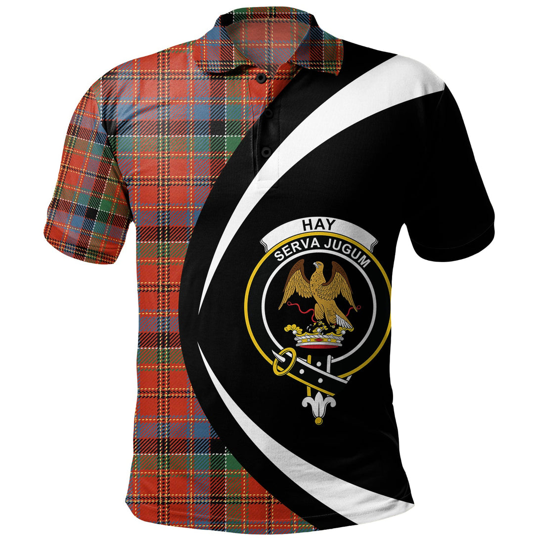 Hay and Leith Ancient Clan Badge Tartan Polo Shirt Circle Style Personalized