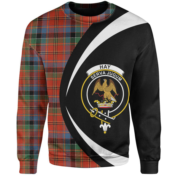 Hay and Leith Ancient Clan Badge Tartan Sweatshirt Circle Style Personalized