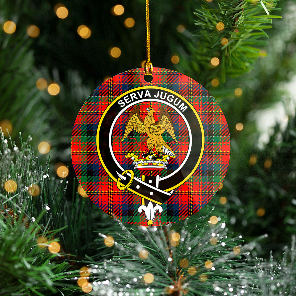 Hay and Leith Modern Clan Badge Tartan Plastic Christmas Ornaments