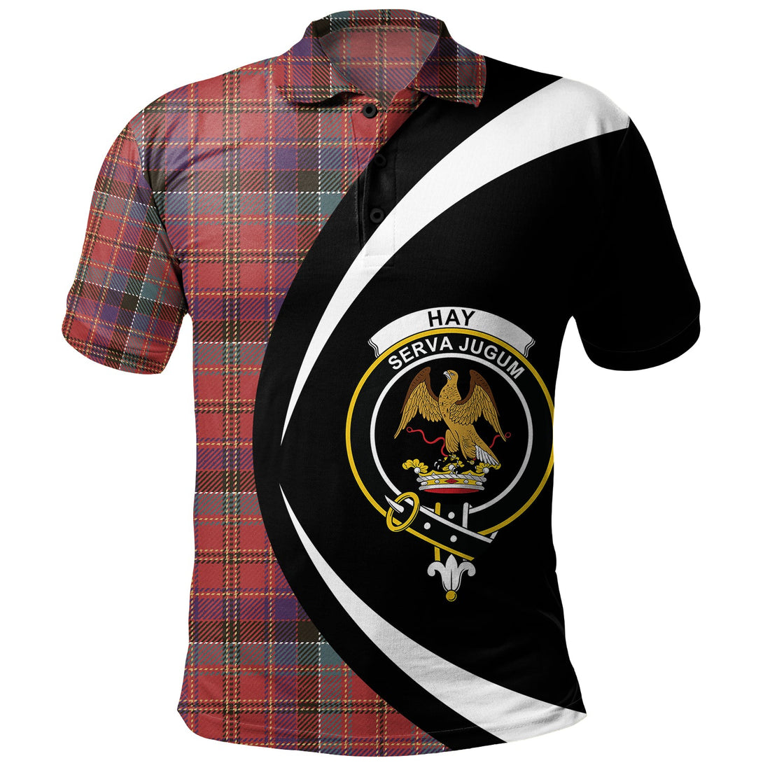 Hay and Leith Weathered Clan Badge Tartan Polo Shirt Circle Style Personalized