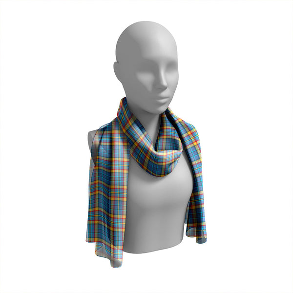 Healy Weathered Tartan Classic Silk Habotai Long Scarf