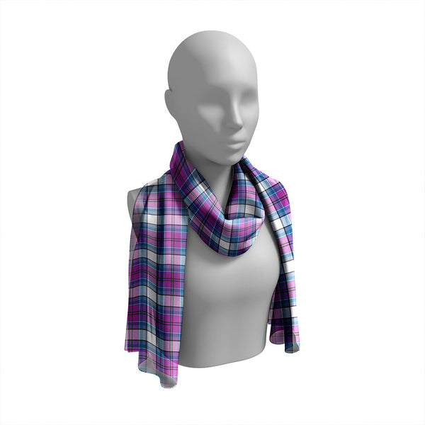 Hebridean Dress Arisaid Blue Ancient Tartan Classic Silk Habotai Long Scarf