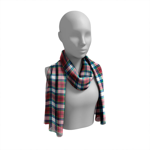 Hebridean Dress Arisaid Red Ancient Tartan Classic Silk Habotai Long Scarf