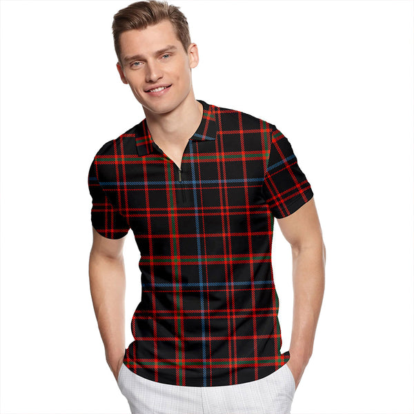 Hebrides #03 Ancient Tartan Classic Lapel Zip Short Sleeve Polo