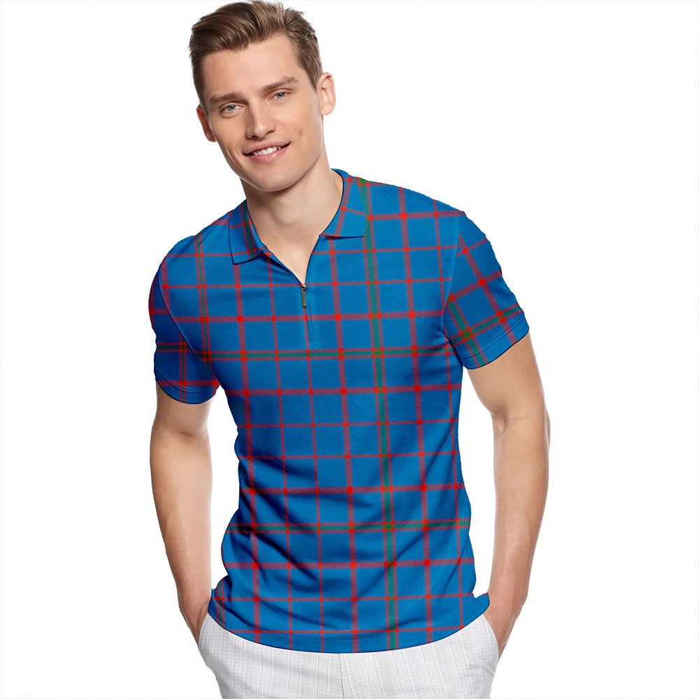 Hebrides #06 Ancient Tartan Classic Lapel Zip Short Sleeve Polo