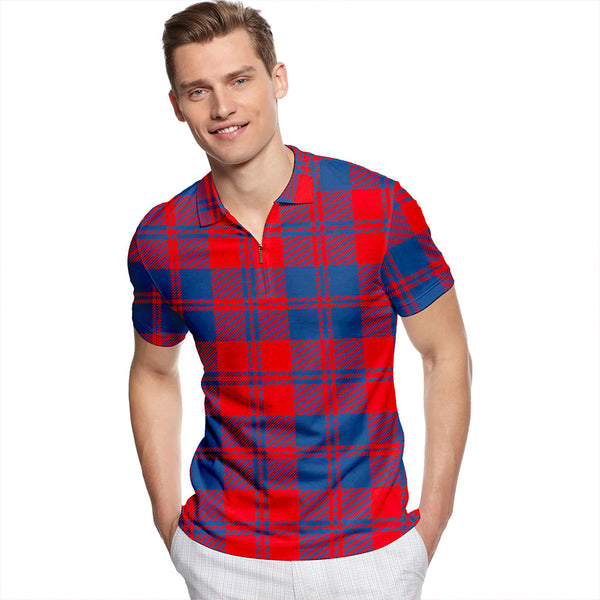 Hebrides #08 Modern Tartan Classic Lapel Zip Short Sleeve Polo