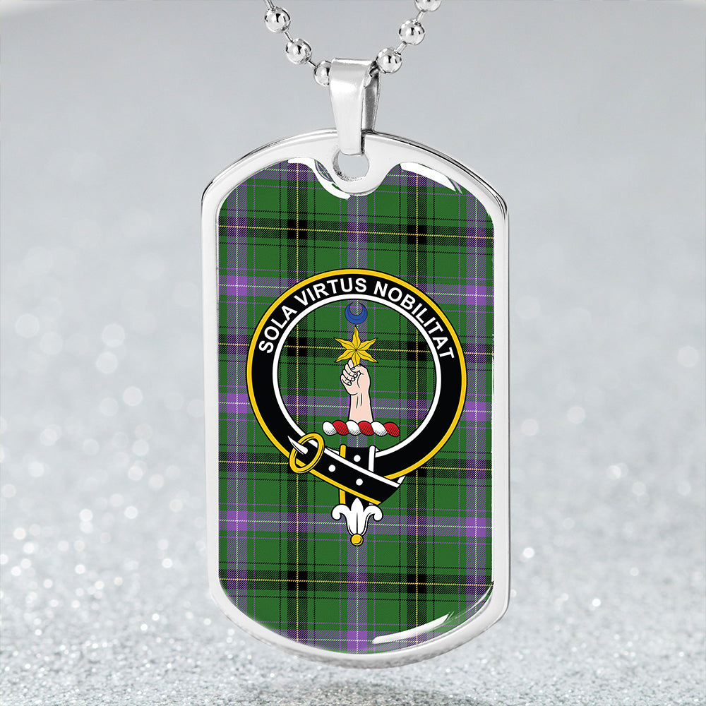 Henderson Ancient Clan Badge Classic Tartan Dog Tag Necklace