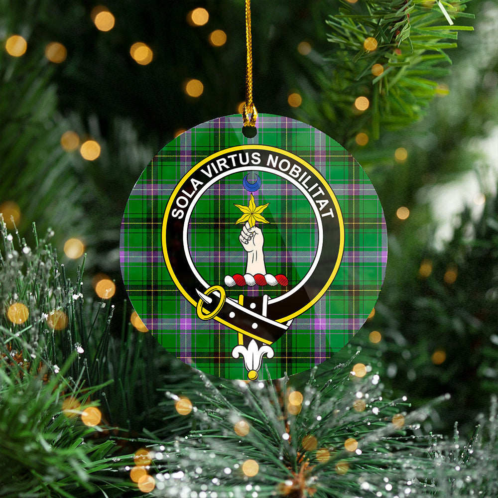 Henderson Ancient Clan Badge Tartan Plastic Christmas Ornaments