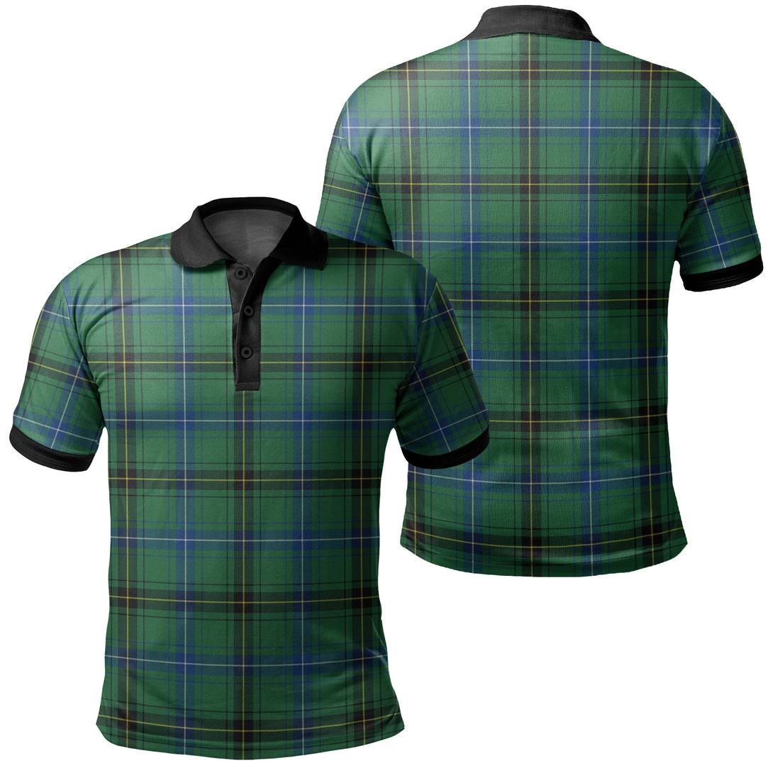 Henderson Ancient Tartan Classic Polo Shirt Black Neck 2 Style