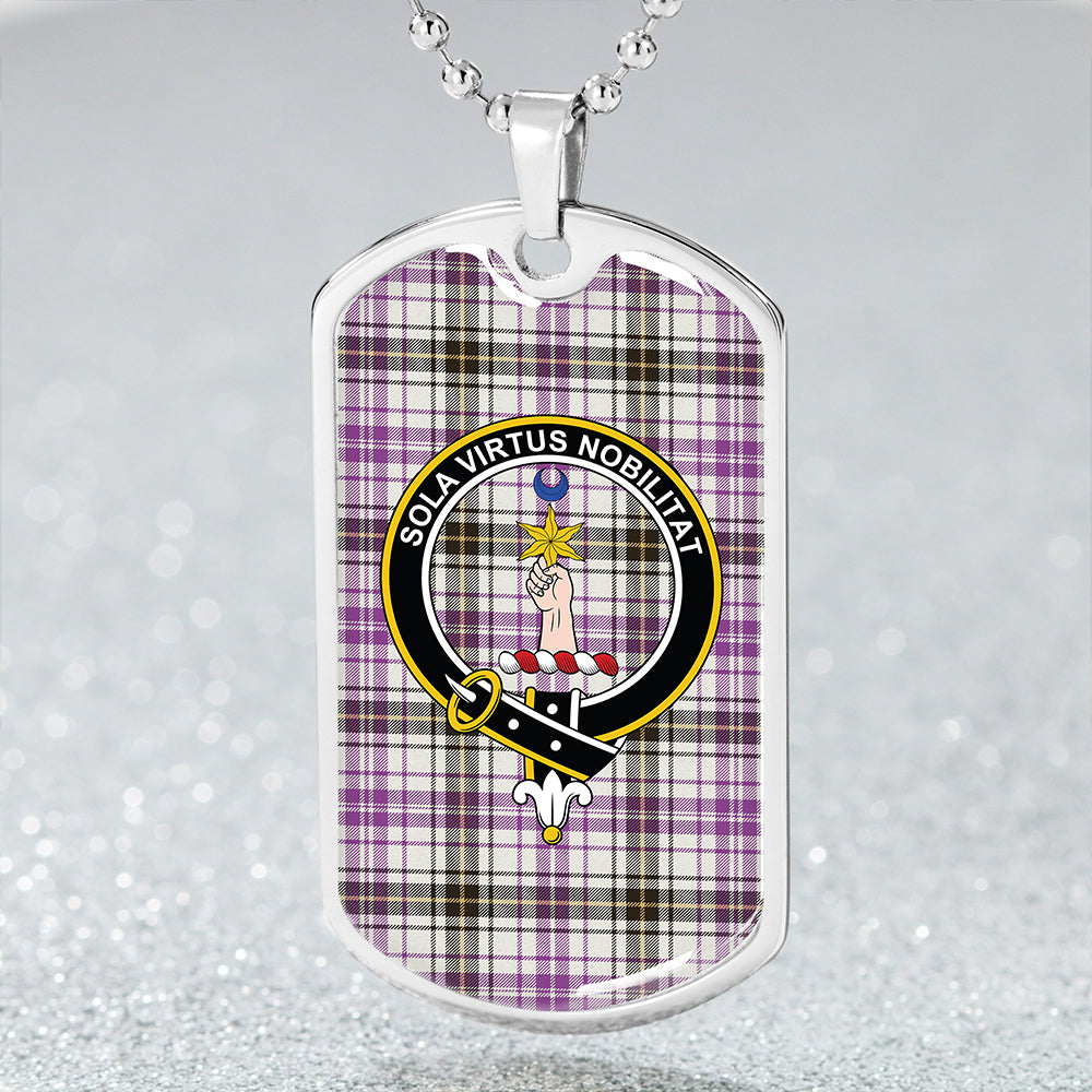 Henderson Dress Weathered Clan Badge Classic Tartan Dog Tag Necklace