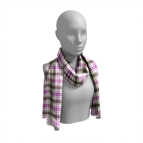 Henderson Dress Weathered Tartan Classic Silk Habotai Long Scarf