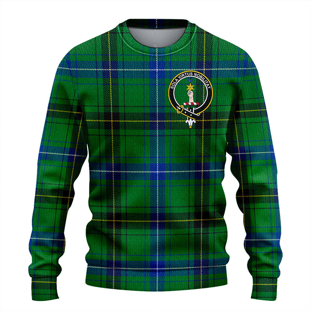 Henderson Modern Clan Badge Tartan Knitted Sweater