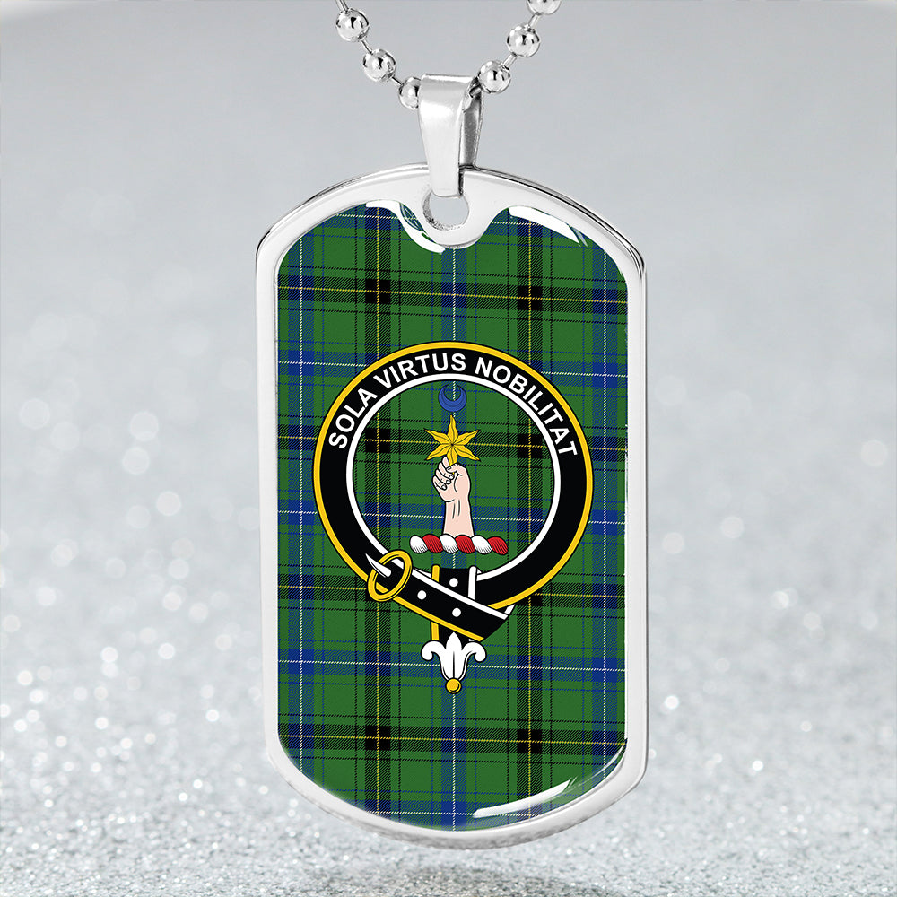 Henderson Modern Clan Badge Classic Tartan Dog Tag Necklace