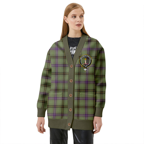 Henderson Weathered Clan Badge Tartan V-neck Cardigan