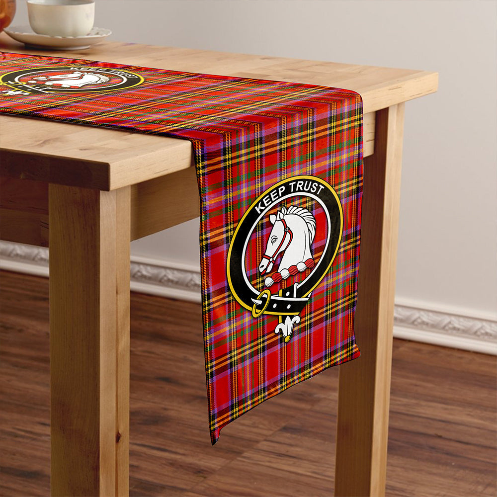 Hepburn Ancient Clan Badge Tartan Table Runner