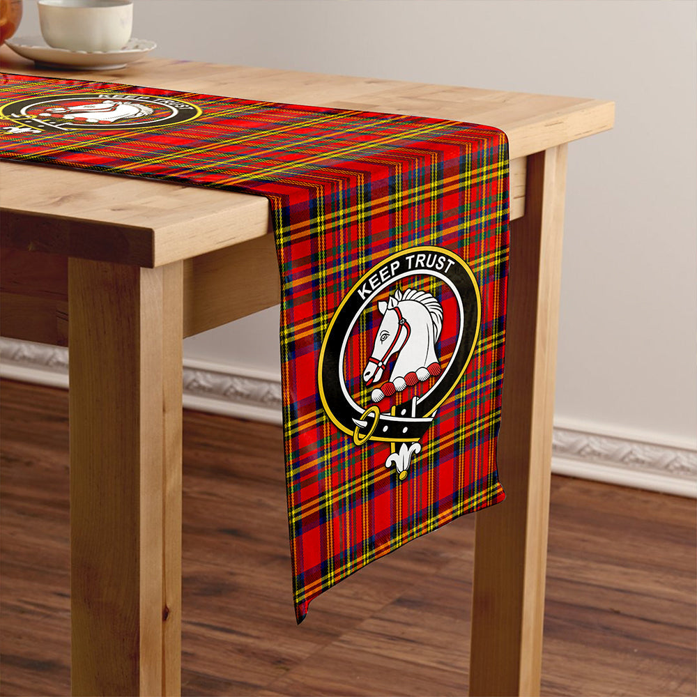 Hepburn Modern Clan Badge Tartan Table Runner