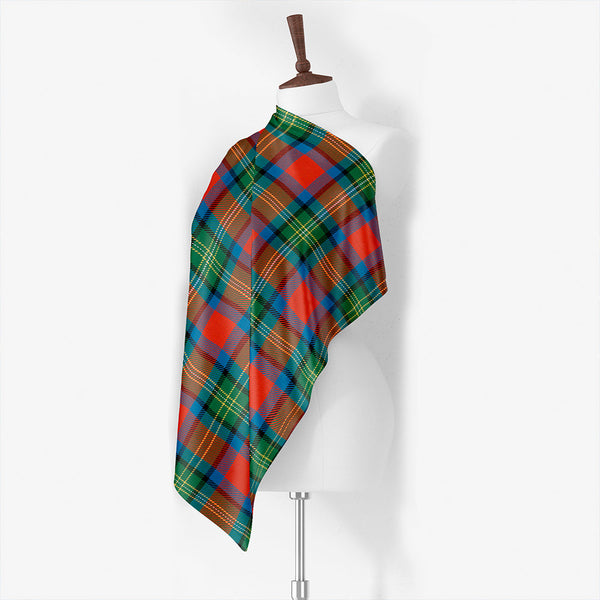 Hepburn Weathered Tartan Classic Silk Habotai Square Scarf