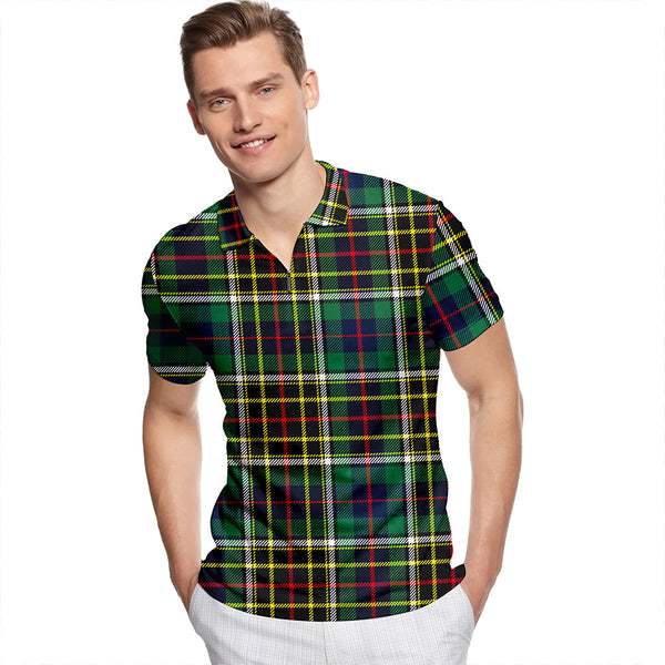 Hislop #2 Modern Tartan Classic Lapel Zip Short Sleeve Polo