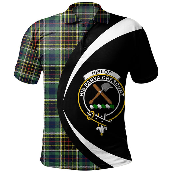 Hislop #2 Modern Clan Badge Tartan Polo Shirt Circle Style Personalized