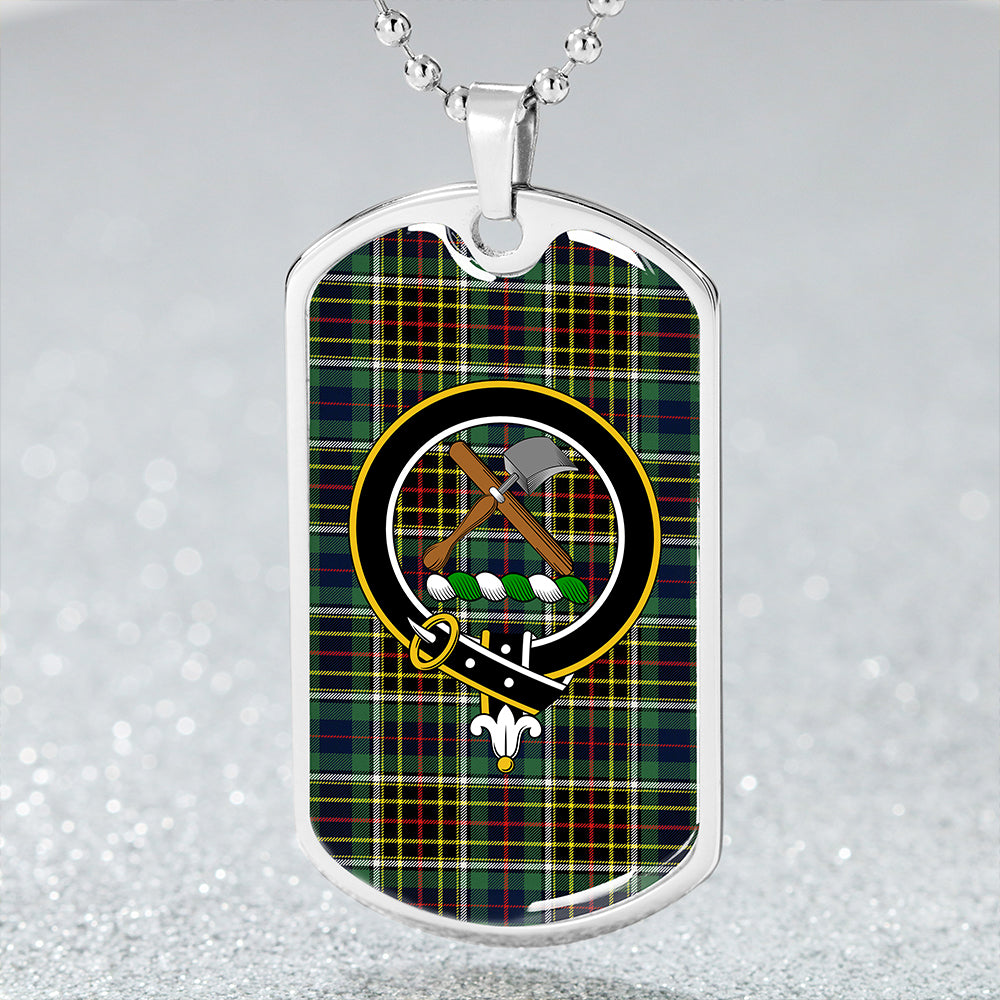 Hislop #2 Modern Clan Badge Classic Tartan Dog Tag Necklace