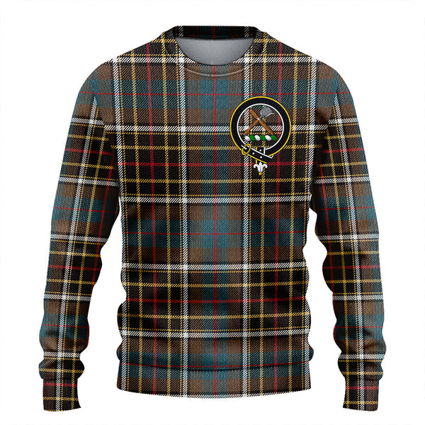 Hislop #2 Weathered Clan Badge Tartan Knitted Sweater