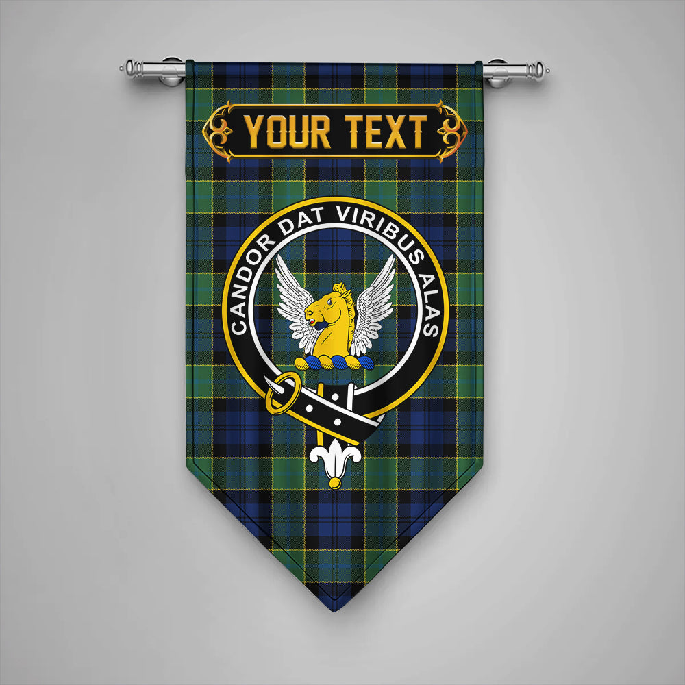 Hogarth Modern Clan Badge Tartan Gonfalon Personalize