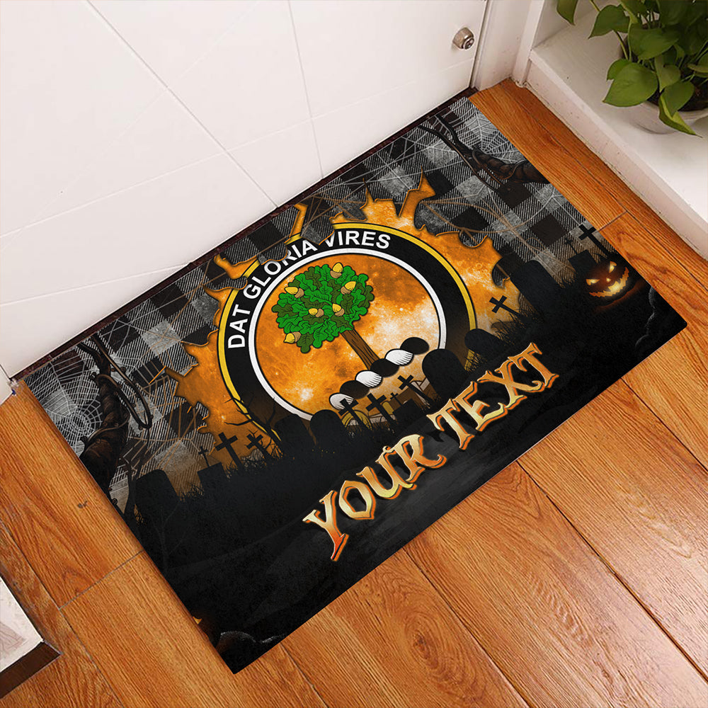 Hogg Modern Clan Badge Tartan Personalize Doormat Happy Halloween Style