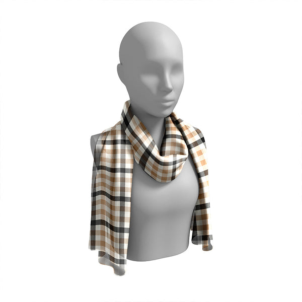 Hogg Weathered Tartan Classic Silk Habotai Long Scarf