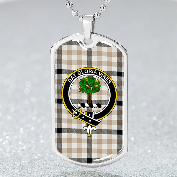 Hogg Weathered Clan Badge Classic Tartan Dog Tag Necklace