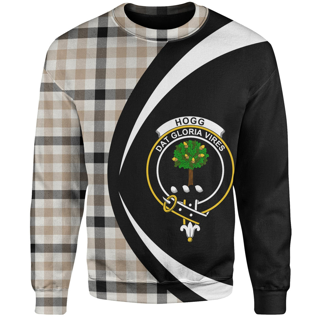 Hogg Weathered Clan Badge Tartan Sweatshirt Circle Style Personalized