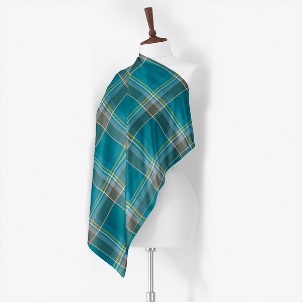 Hohenzollern Staff Tartan Classic Silk Habotai Square Scarf