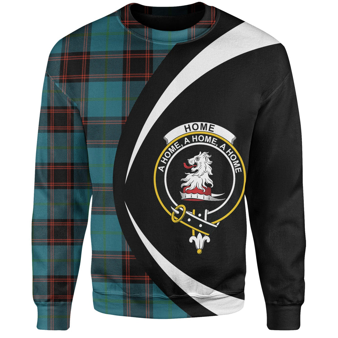 Home Ancient Clan Badge Tartan Sweatshirt Circle Style Personalized