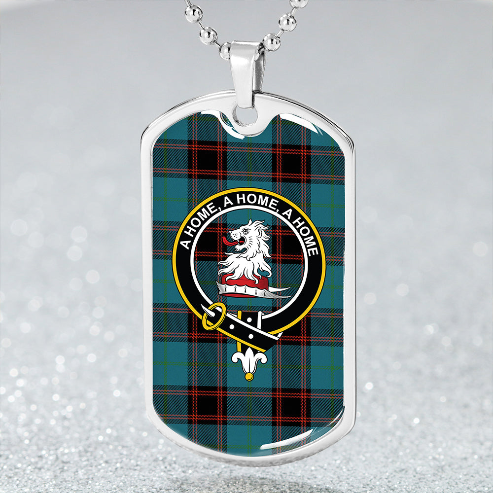 Home Ancient Clan Badge Classic Tartan Dog Tag Necklace