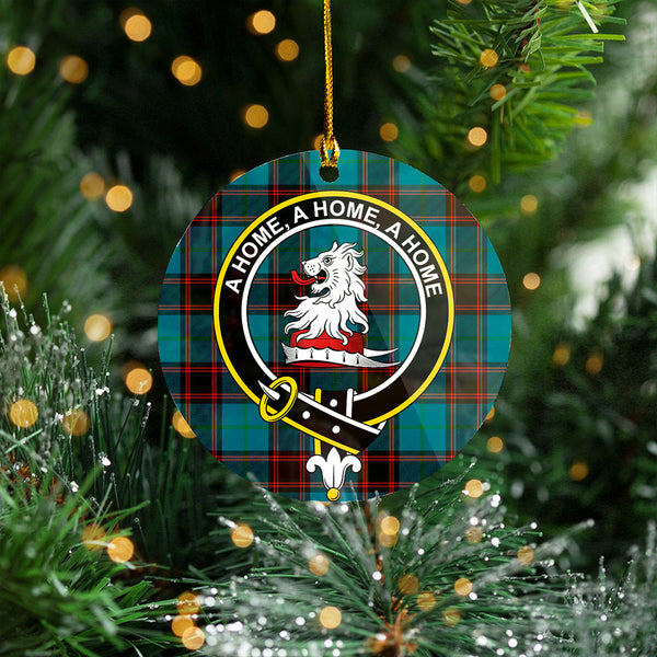 Home Ancient Clan Badge Tartan Plastic Christmas Ornaments